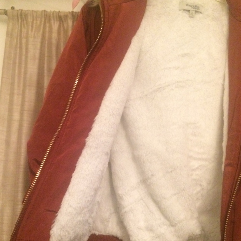 Coral/Pink colored Puffer Jacket - Picture 3 of 7